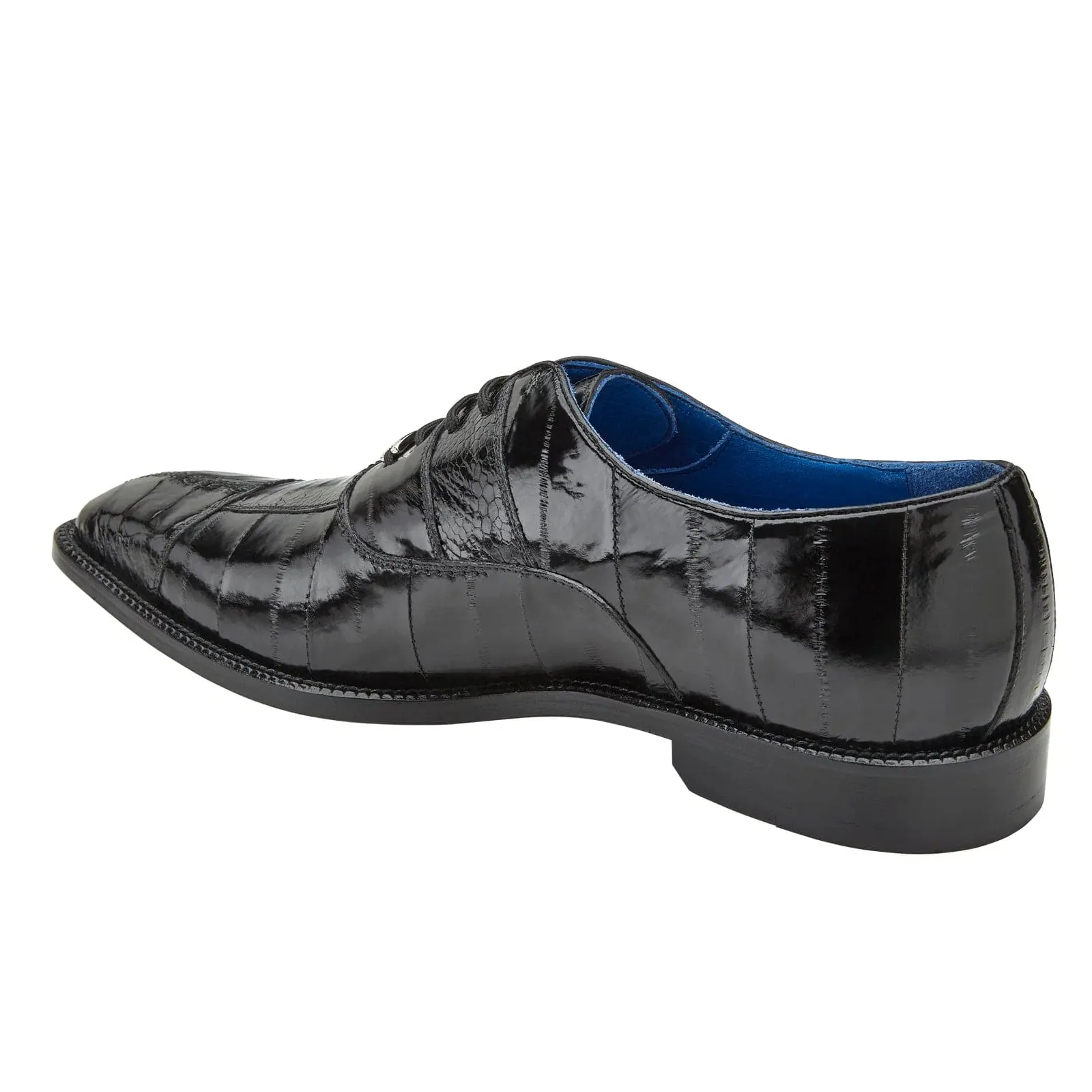 Men's Belvedere Mare Ostrich Leg & Eel Skin Dress Shoe in Black sold by Alberto Nardoni product image thumbnail 4