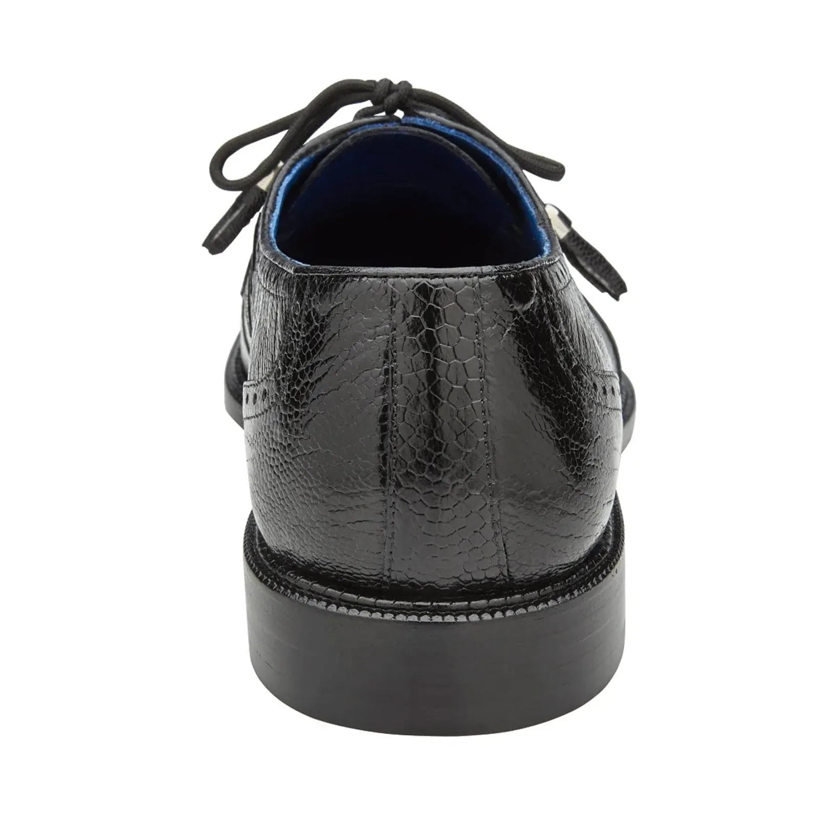 Men's Belvedere Batta Cap Toe Ostrich Dress Shoe in Black sold by Alberto Nardoni product image thumbnail 5