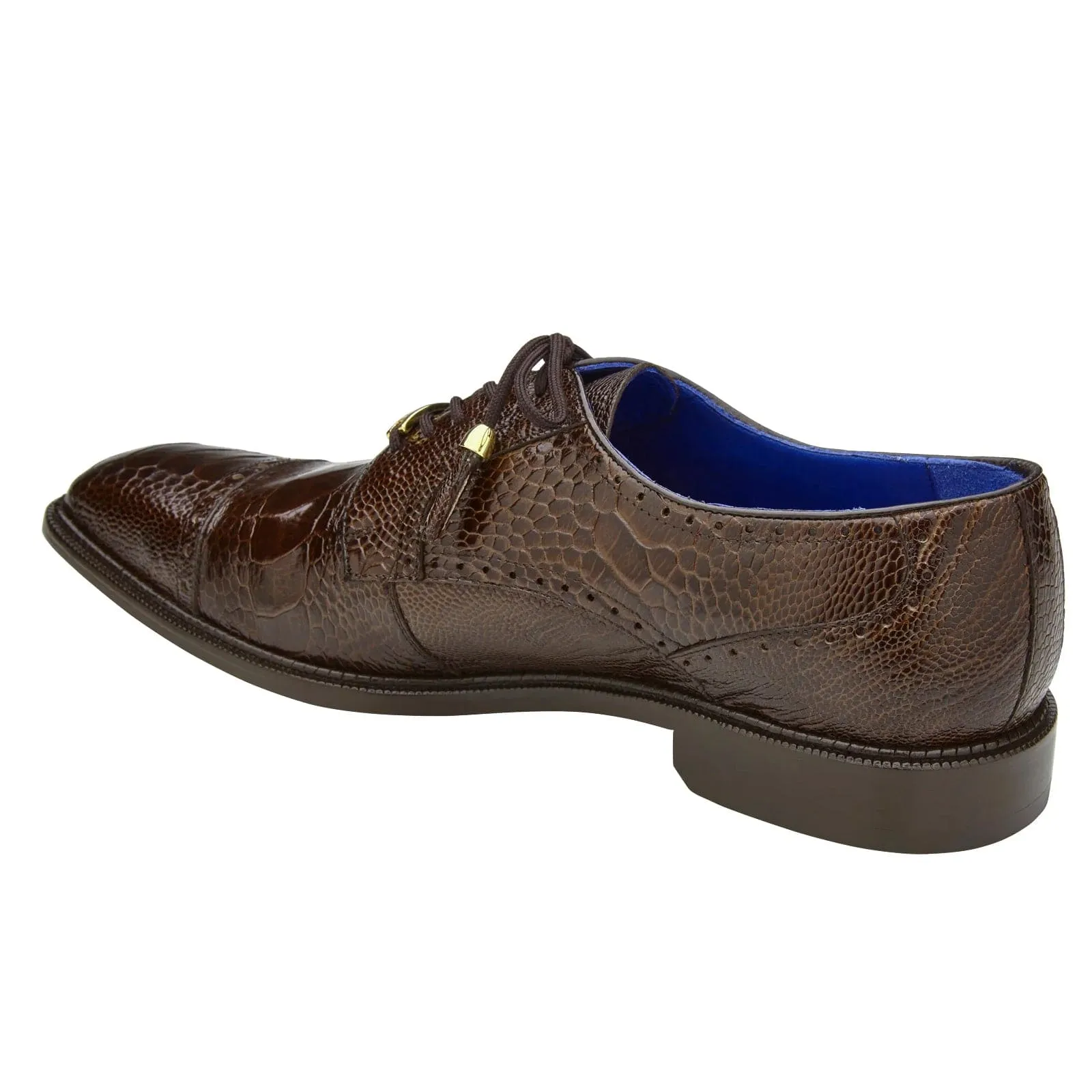 Men's Belvedere Batta Cap Toe Ostrich Dress Shoe in Brown sold by Alberto Nardoni product image thumbnail 4