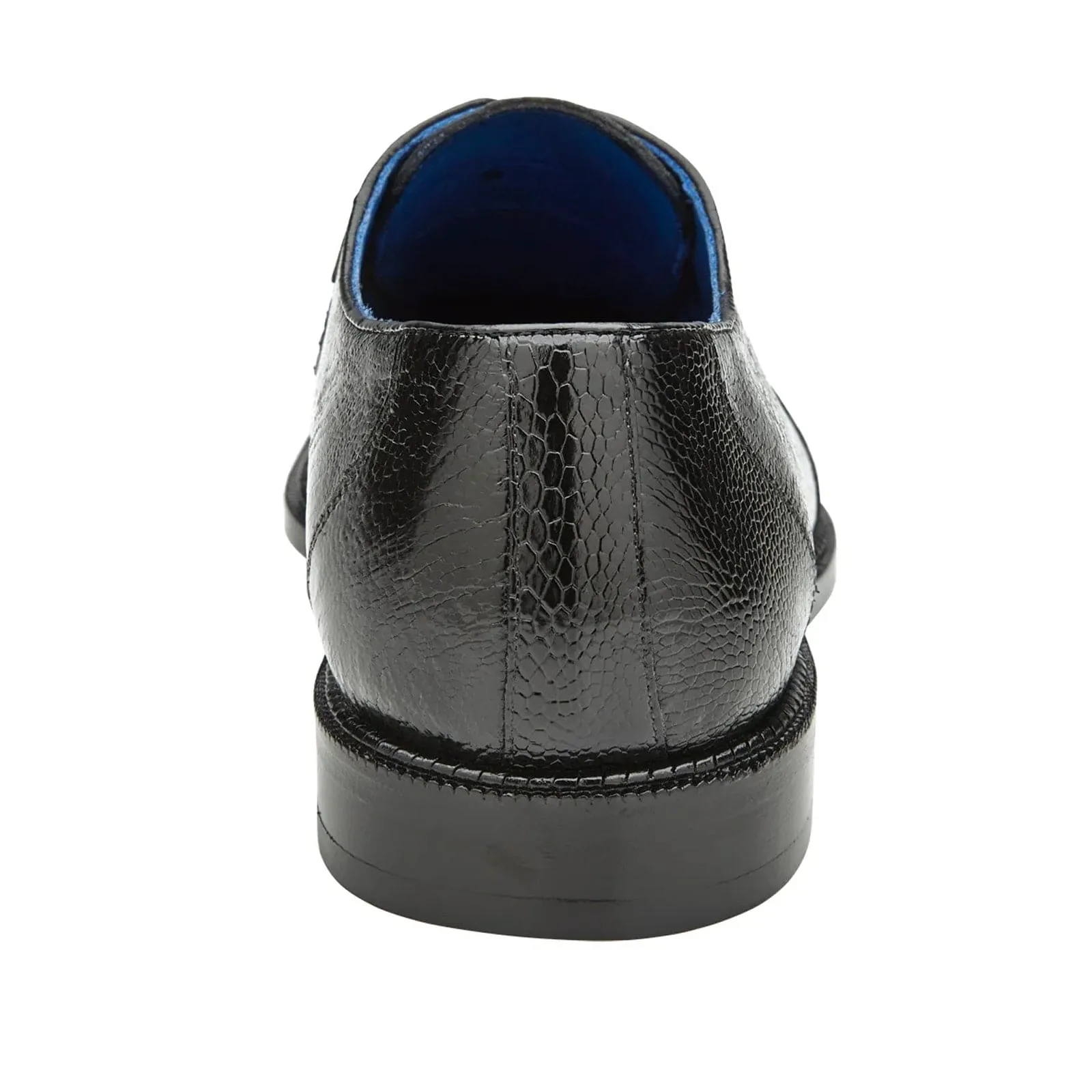 Men's Belvedere Siena Ostrich Leg Moc Toe Dress Shoe in Black sold by Alberto Nardoni product image thumbnail 5