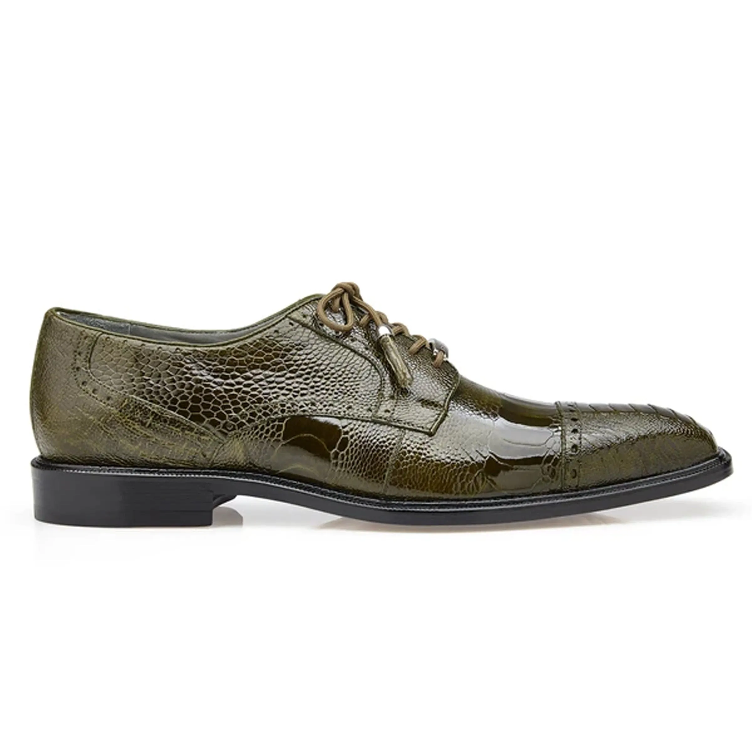 Mens Belvedere Batta Ostrich Cap Toe Derby Dress Shoe in Brown sold by Alberto Nardoni product image thumbnail 4