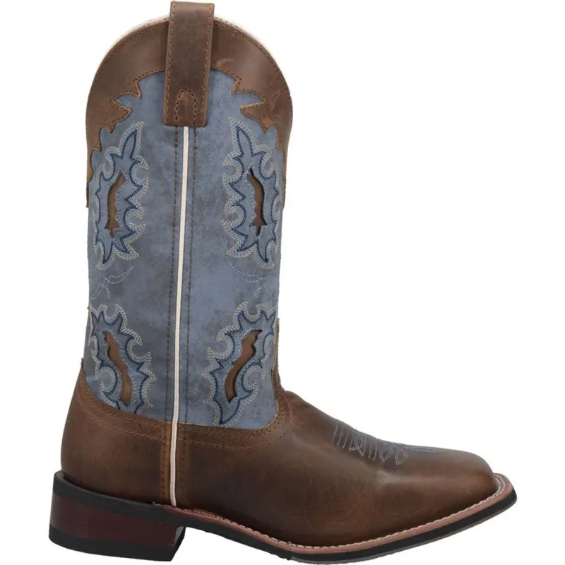 Laredo Isla Tan & Blue Genuine Men's Leather Western Boots sold by Alberto Nardoni