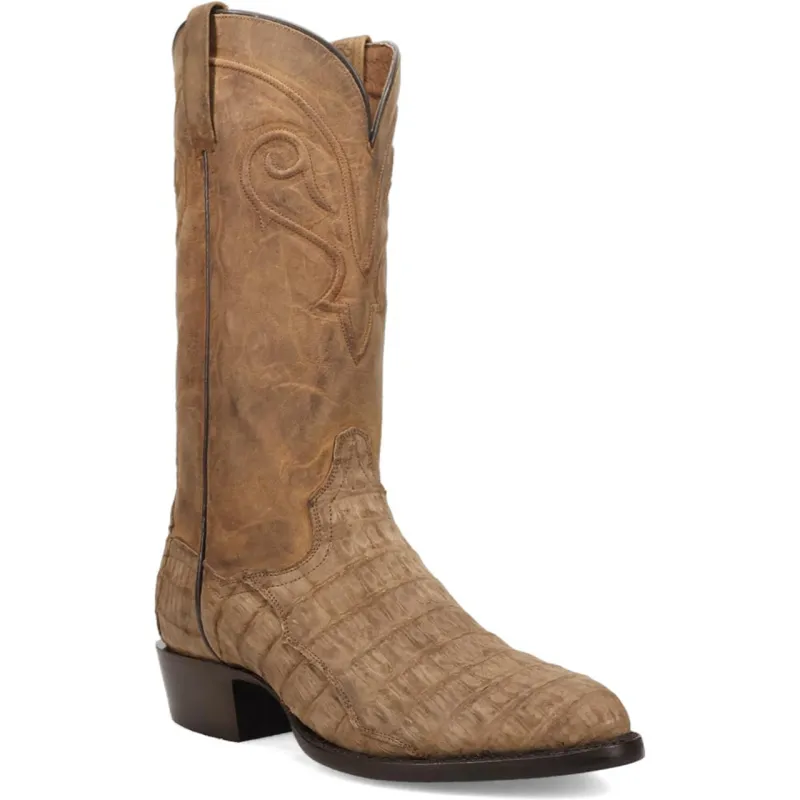 Dan Post Men’s Makara Brown Genuine Caiman 13” Medium Round Toe Leather Boot sold by Alberto Nardoni