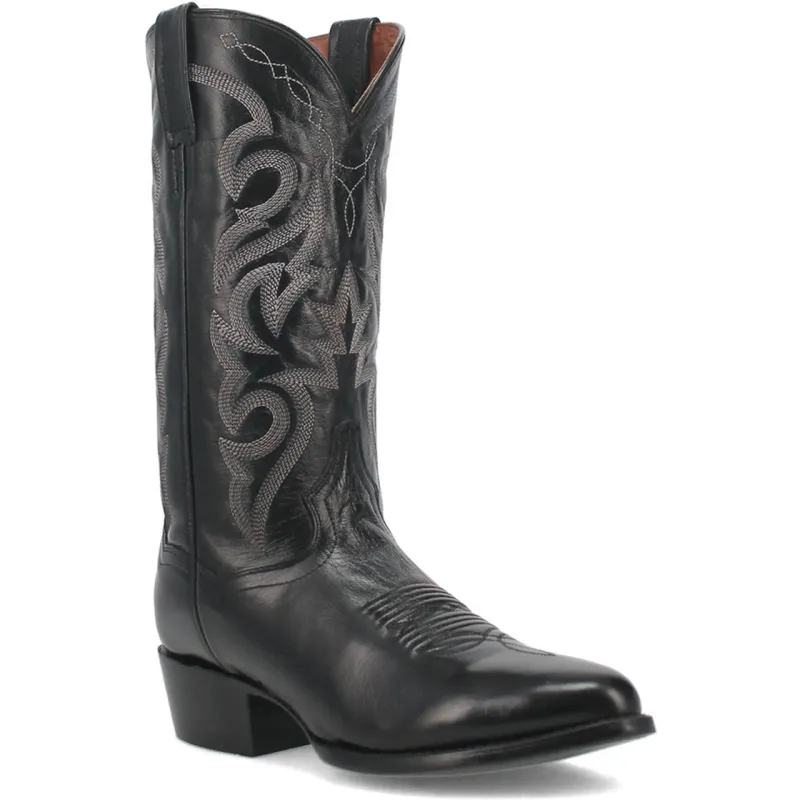 Dan Post Men’s Milwaukee 13 Round Medium Toe Black Leather Cowboy Boot sold by Alberto Nardoni
