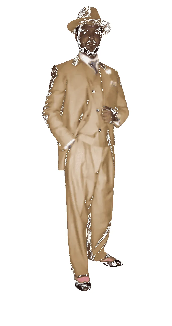 Wide Leg Pleated Pants Pants - 100% Wool Suit - Double Breasted Vest Peak Lapel - Classic Fit Suit - Vested Suit - Tan sold by Alberto Nardoni product image thumbnail 5