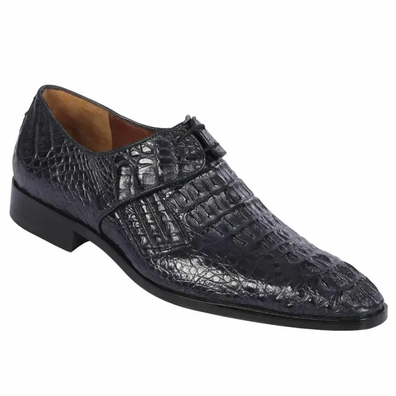 Men’s Navy Exotic Leather Loafers – Genuine Crocodile & Calfskin Slip-Ons sold by Alberto Nardoni