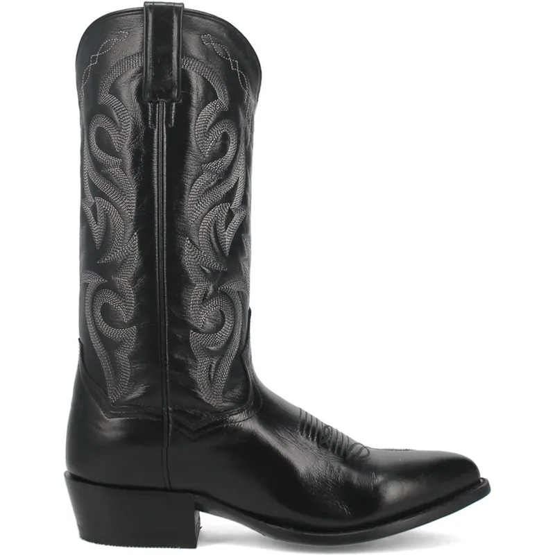 Dan Post Men’s Milwaukee 13 J Pointed Toe Black Cowboy Fine Leather Boot sold by Alberto Nardoni
