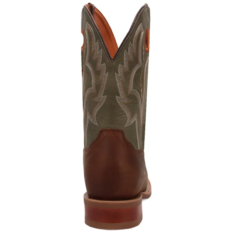 Dan Post Men's Leighton Brown/Green Leather Western Boots sold by Alberto Nardoni