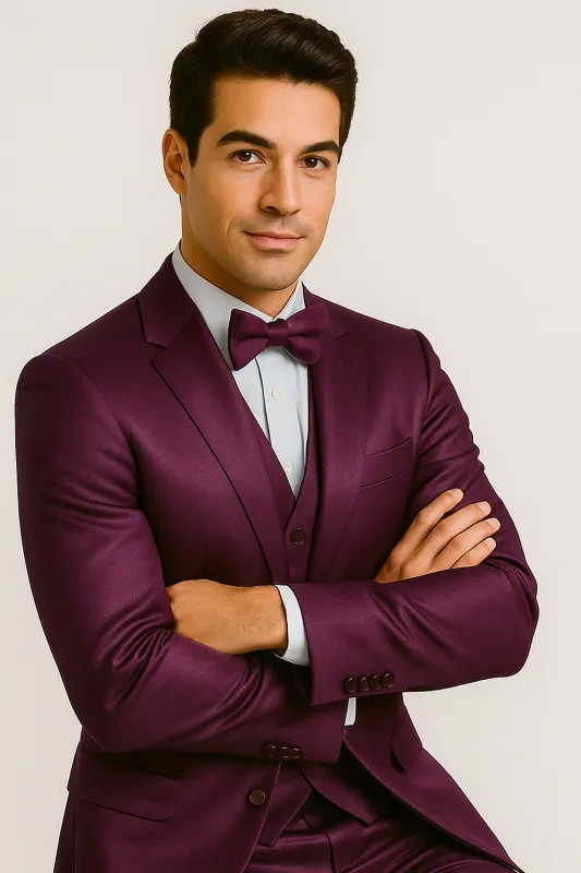 purple majesty tuxedo set formal 4 piece sold by Alberto Nardoni