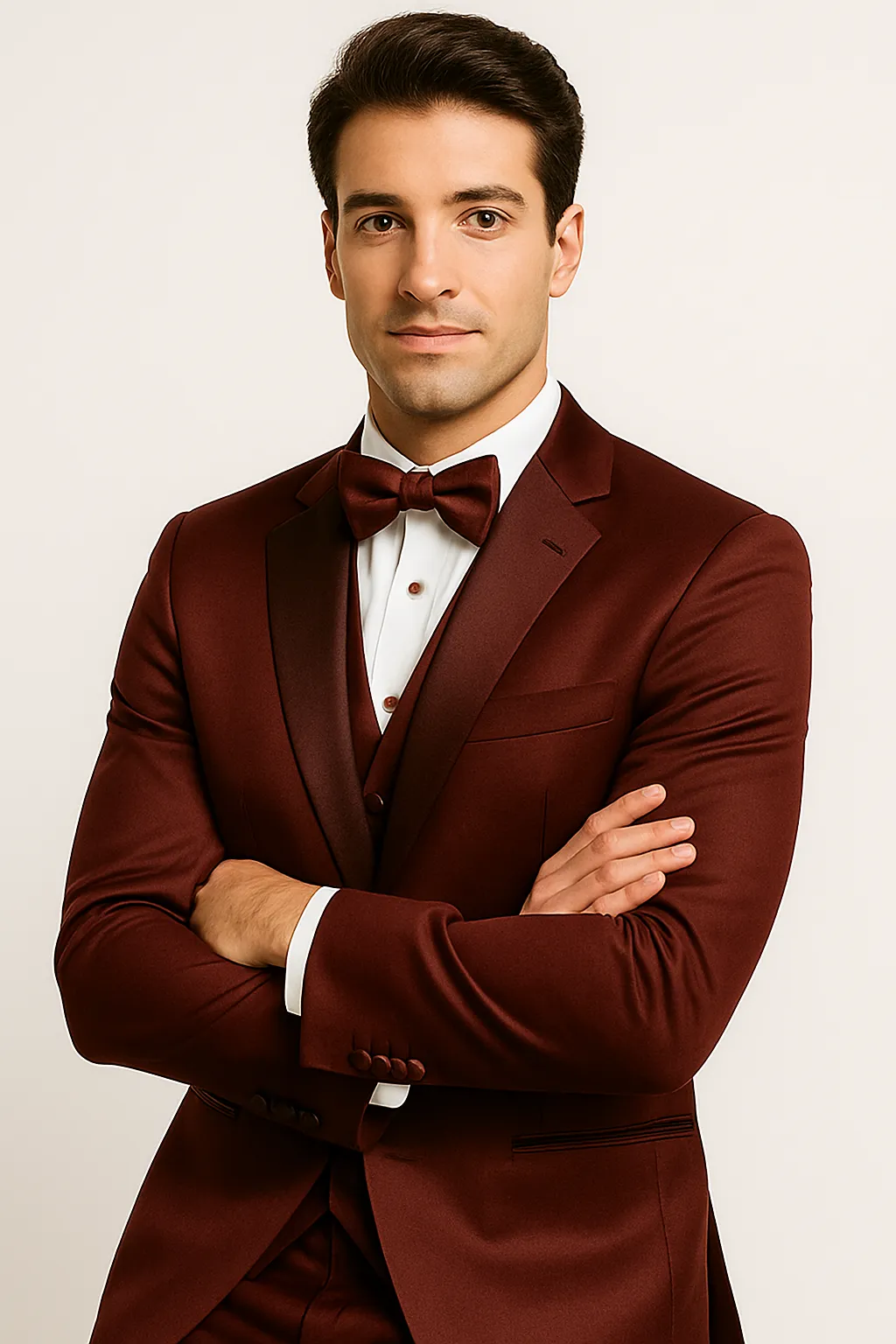 Burgundy Majesty Tuxedo Set – Formal 4-Piece sold by Alberto Nardoni product image thumbnail 3