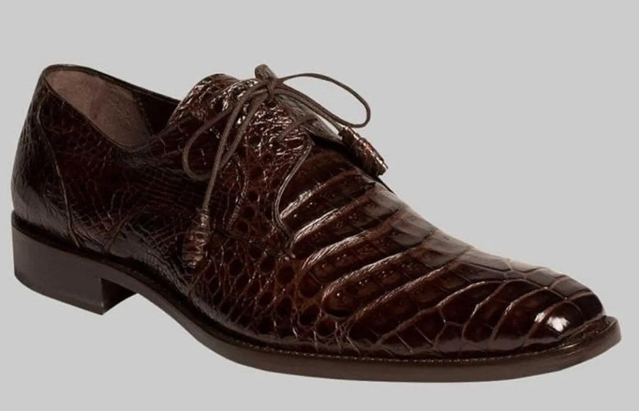 Mezlan Anderson Men's Dark Brown Crocodile Shoes – Handmade Luxury Dress Footwear sold by Alberto Nardoni