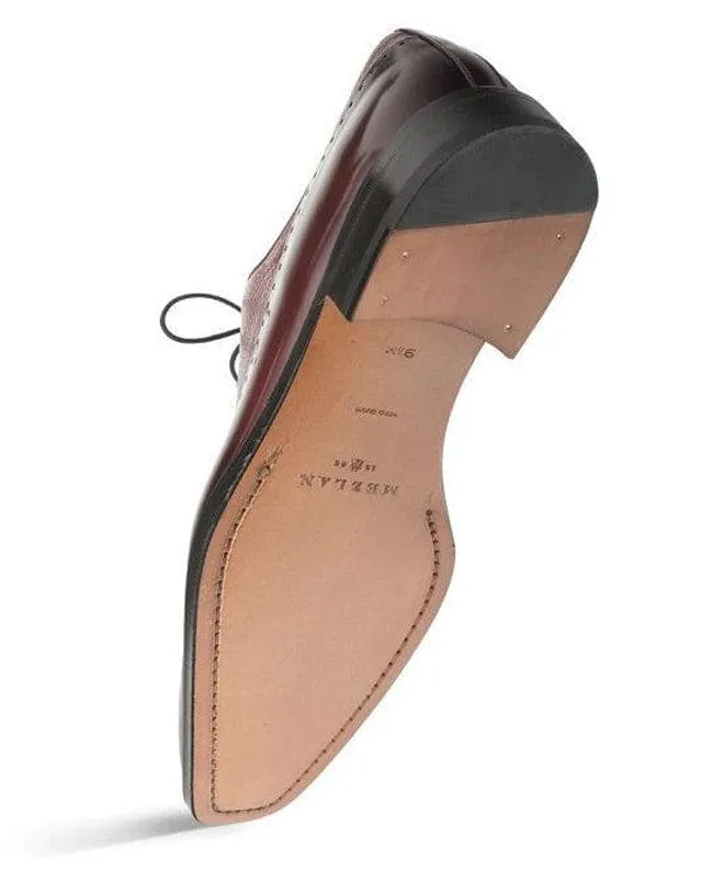 Mezlan Postdam Burgundy Leather Split Toe Oxford – Handcrafted Dress Shoe for Men sold by Alberto Nardoni product image thumbnail 2