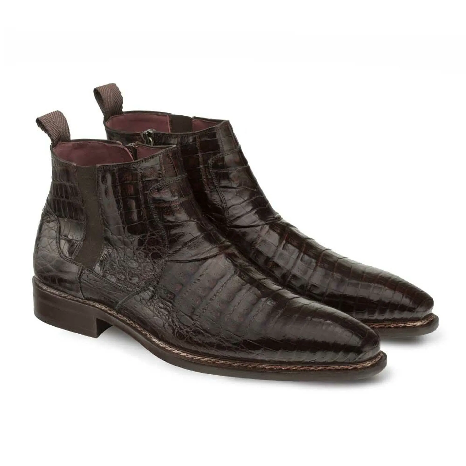 Mezlan Blackmore Men’s Boot – Brown Genuine Crocodile Leather Plain Toe, Handmade in Spain sold by Alberto Nardoni product image thumbnail 3