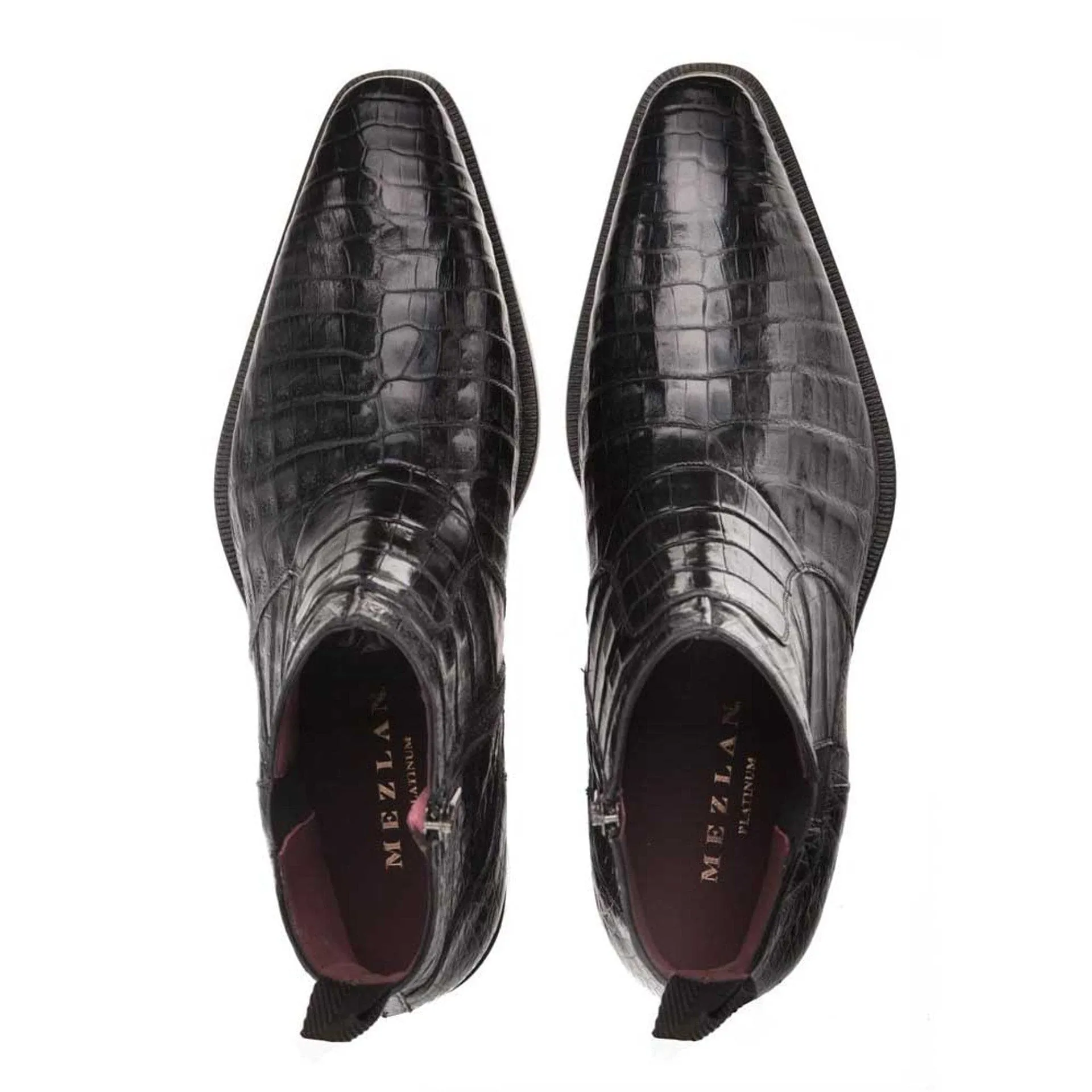 Mezlan Blackmore Men’s Boot – Brown Genuine Crocodile Leather Plain Toe, Handmade in Spain sold by Alberto Nardoni product image thumbnail 2