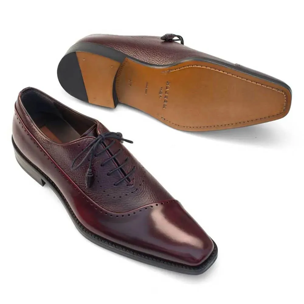 Mezlan Postdam Men’s Oxford – Burgundy Calfskin Leather Dress Shoes, Handmade in Spain sold by Alberto Nardoni product image thumbnail 2