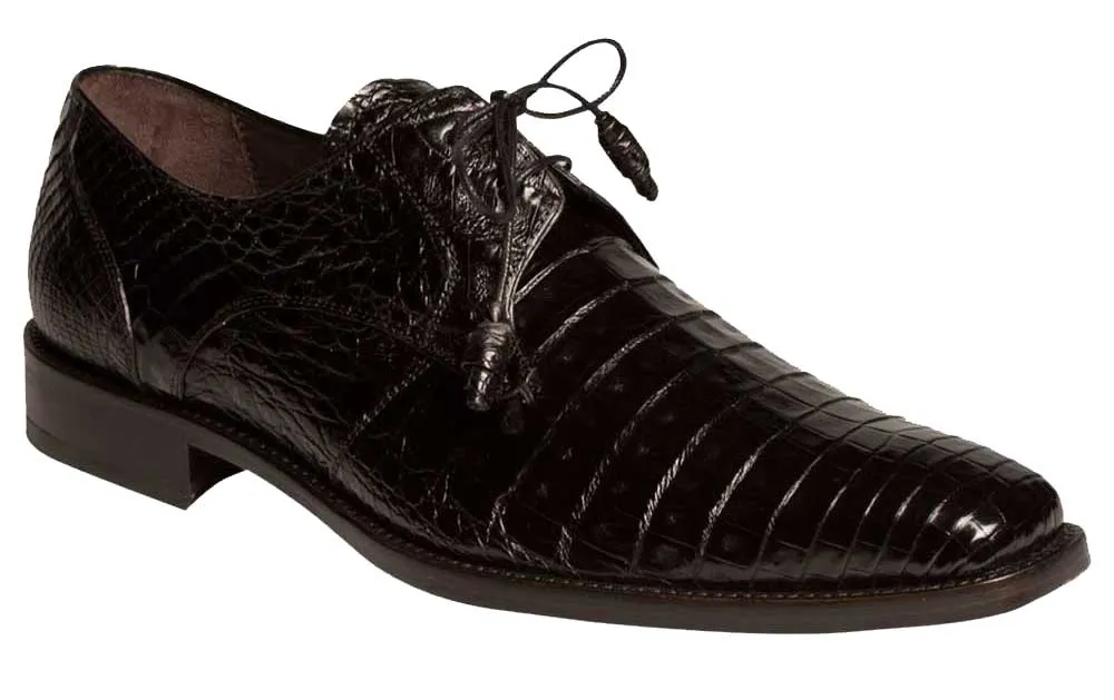 Mezlan Anderson Men's Crocodile Oxford – Black | Exotic Plain Toe Dress Shoe sold by Alberto Nardoni product image thumbnail 4
