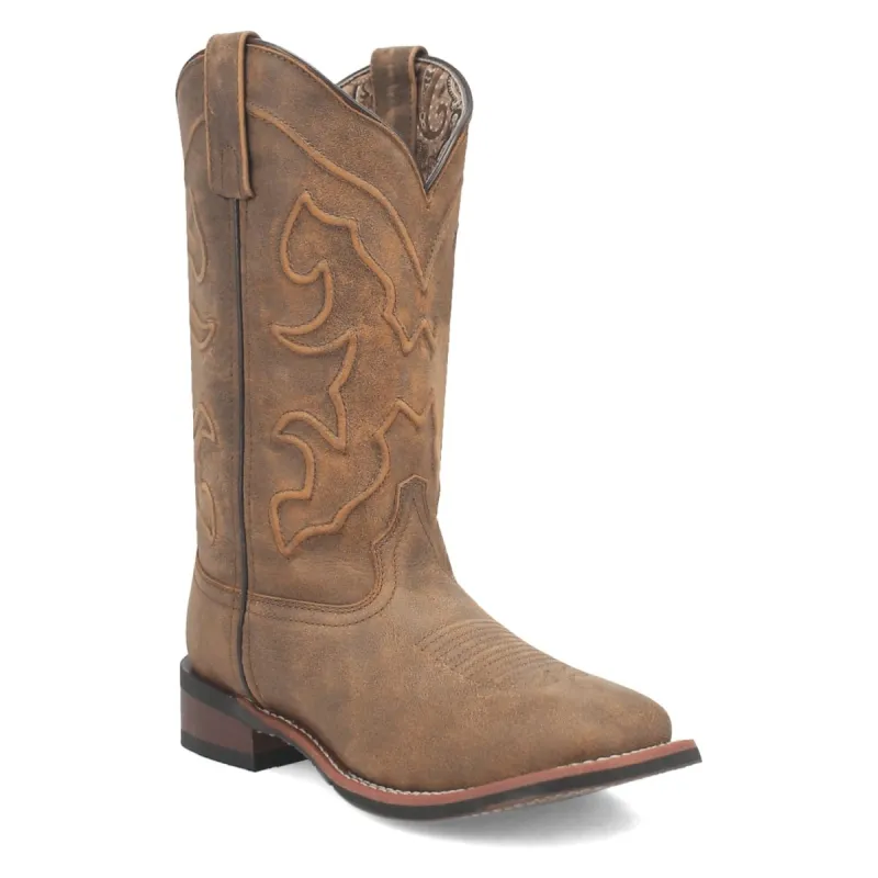 Laredo Women's Megan Broad Square Toe Leather Boots - Tan 3119 made by Laredo