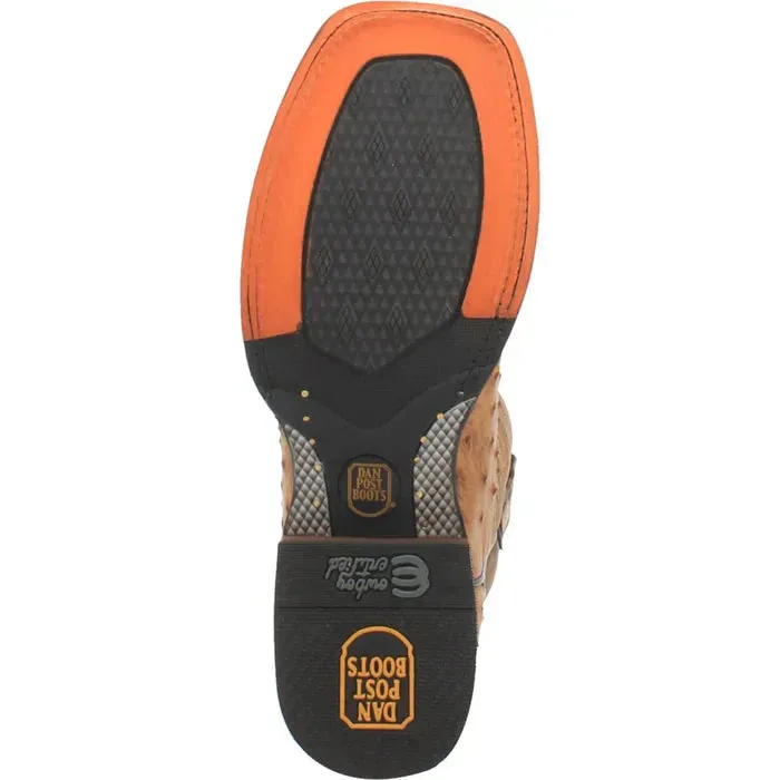 Dan Post Men's Kershaw Full Quill Ostrich Square Toe Boots - Saddle sold by Alberto Nardoni product image thumbnail 4