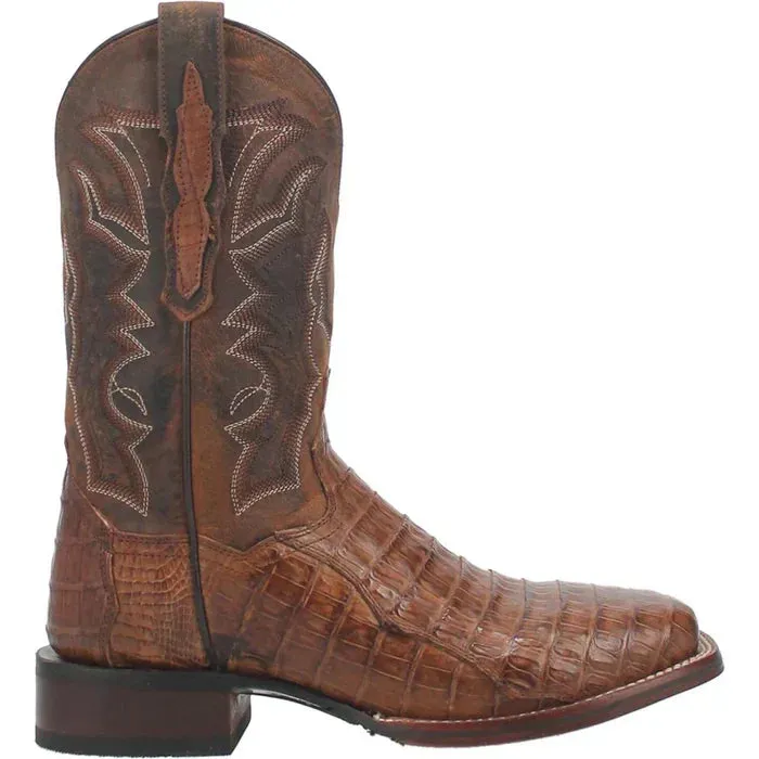 Dan Post Men's Kingsly Genuine Caiman Belly Square Toe Boots - Bay Apache sold by Alberto Nardoni product image thumbnail 3
