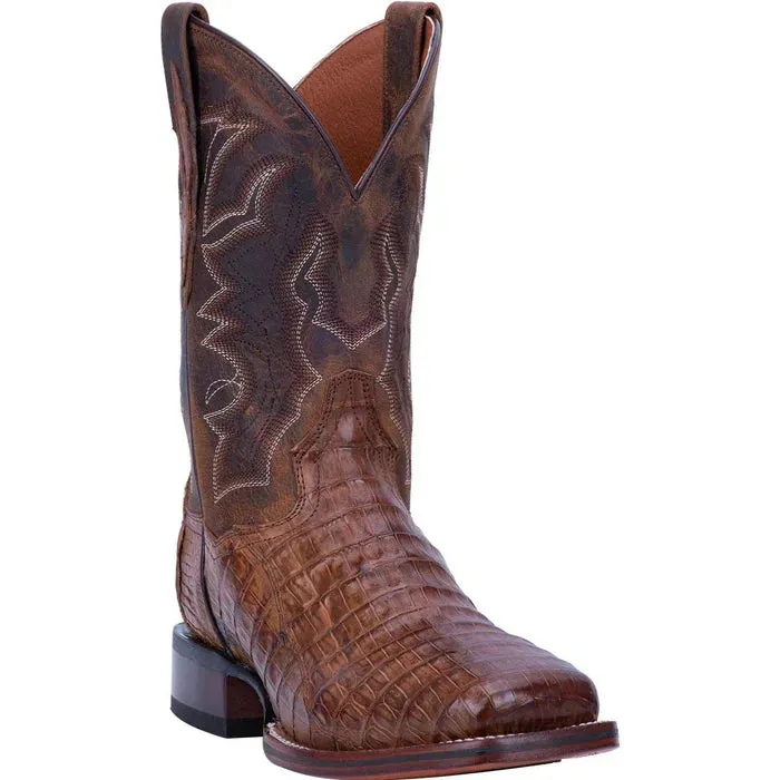 Dan Post Men's Kingsly Genuine Caiman Belly Square Toe Boots - Bay Apache sold by Alberto Nardoni product image thumbnail 4