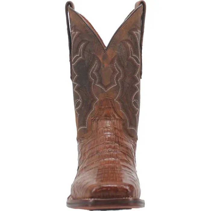 Dan Post Men's Kingsly Genuine Caiman Belly Square Toe Boots - Bay Apache sold by Alberto Nardoni product image thumbnail 5