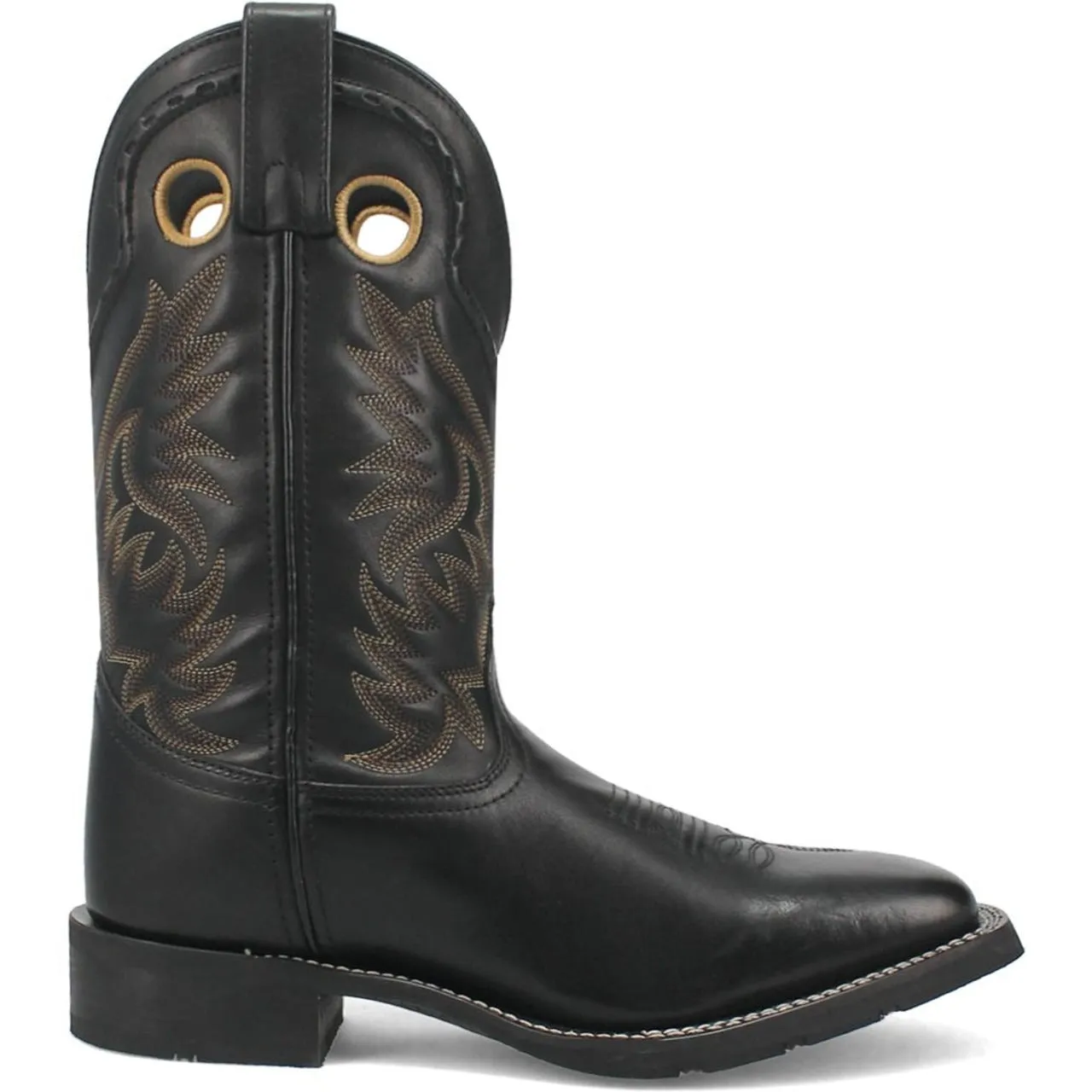 Laredo Kane Black Leather Broad Square Toe Boots for Men sold by Alberto Nardoni