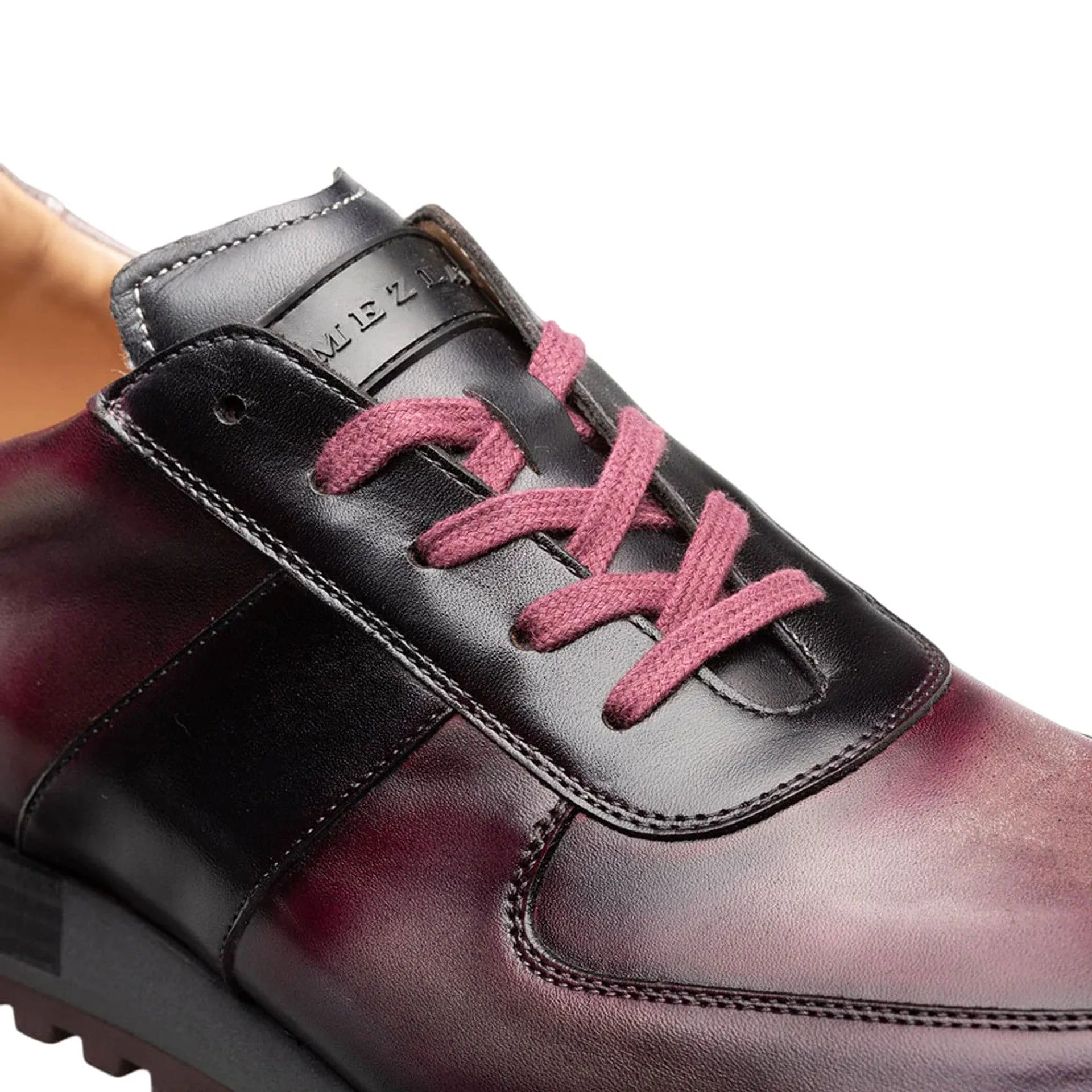 Mezlan Men’s Latini Graphite Multi-Tone Sneakers – Genuine Calfskin Leather Trainers | Handmade in Spain sold by Alberto Nardoni product image thumbnail 4