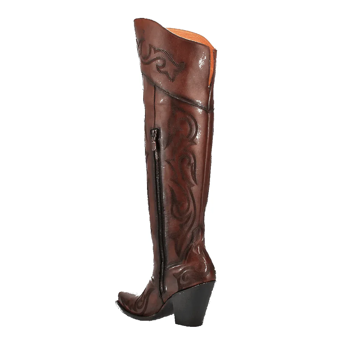 Dan Post Women's Seductress Snip Toe Leather Tall Boots - Chestnut sold by Alberto Nardoni product image thumbnail 5