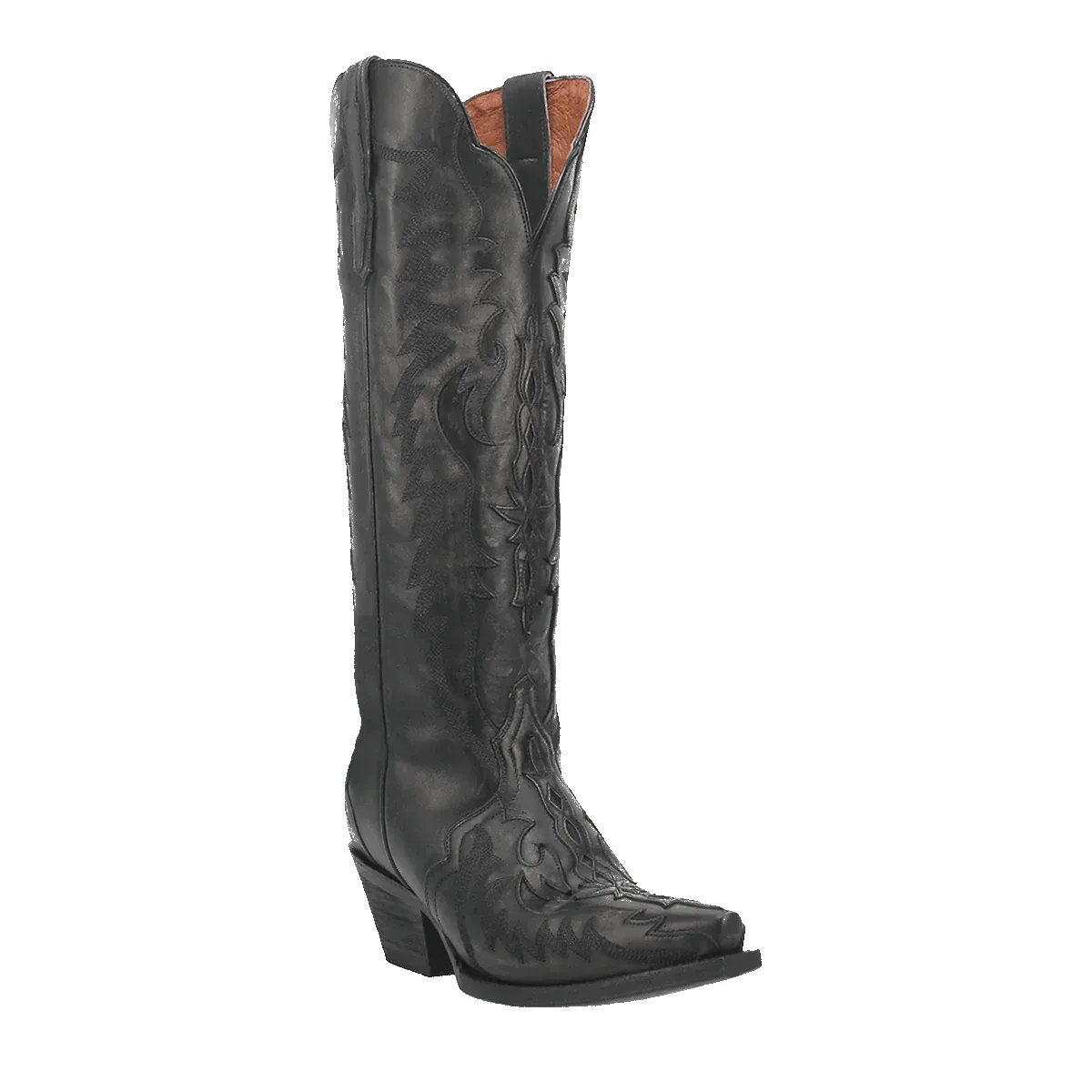 Dan Post Women's Hallie Snip Toe Leather Tall Boots - Black sold by Alberto Nardoni