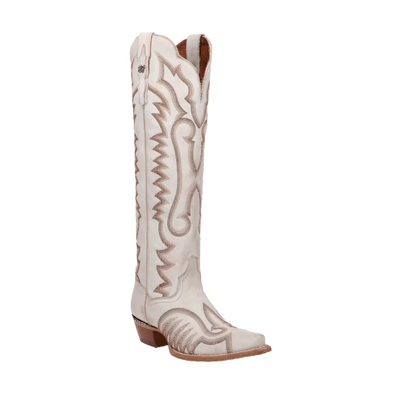 Dan Post Women's Josie Snip Toe Leather Tall Boots - White sold by Alberto Nardoni