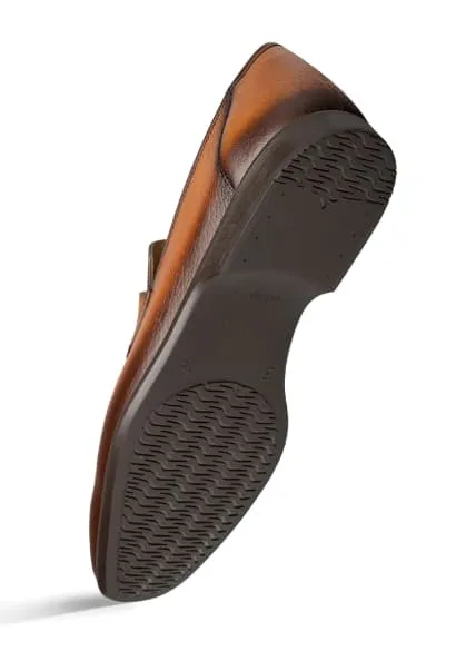 Men's Cognac Deerskin Penny Loafers by Mezlan – Soft Luxury Slip-Ons, Made in Spain sold by Alberto Nardoni product image thumbnail 5