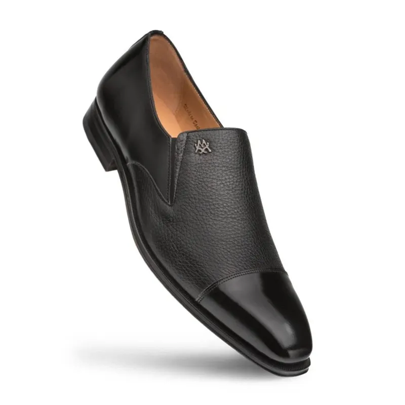 Mezlan Cap Toe Loafer Shoes Black Milani sold by Alberto Nardoni