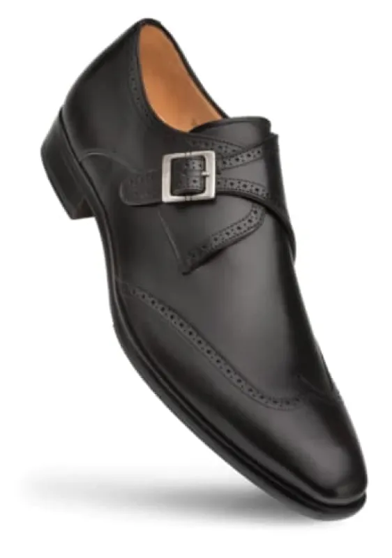 Forest Black Wing Tip Oxford Shoes for Men by Mezlan – Hand-Burnished Calfskin, Made in Spain sold by Alberto Nardoni