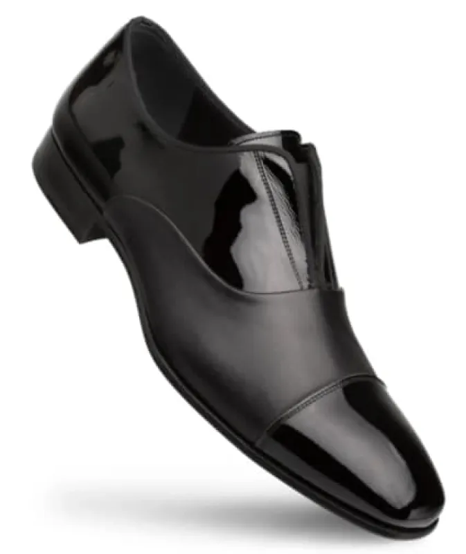Formal Black Patent Leather Tuxedo Slip-On by Mezlan – Made in Spain sold by Alberto Nardoni