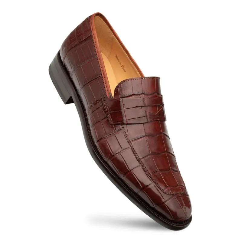 Men’s Sport Piccolo Genuine American Alligator Penny Loafers by Mezlan – Luxury Handmade Exotic Shoes from Spain sold by Alberto Nardoni