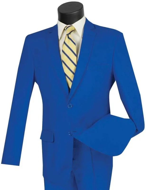 Royal Blue Regular Fit 2 Piece Suit sold by Alberto Nardoni