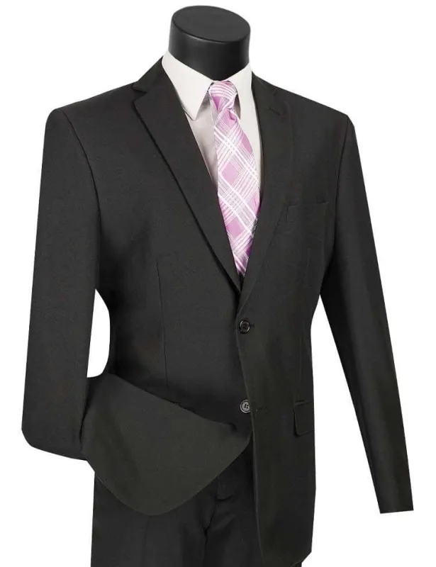 Black Regular Fit 2 Piece Suit sold by Alberto Nardoni