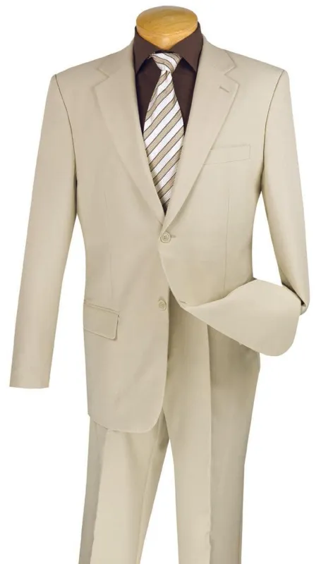 Beige Regular Fit 2 Piece Suit sold by Alberto Nardoni
