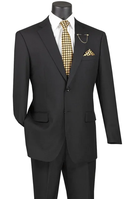 Black Regular Fit Two Piece Suit sold by Alberto Nardoni