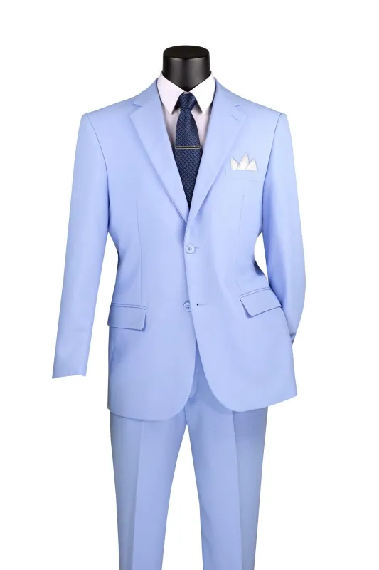Light Blue Regular Fit 2 Piece Suit sold by Alberto Nardoni