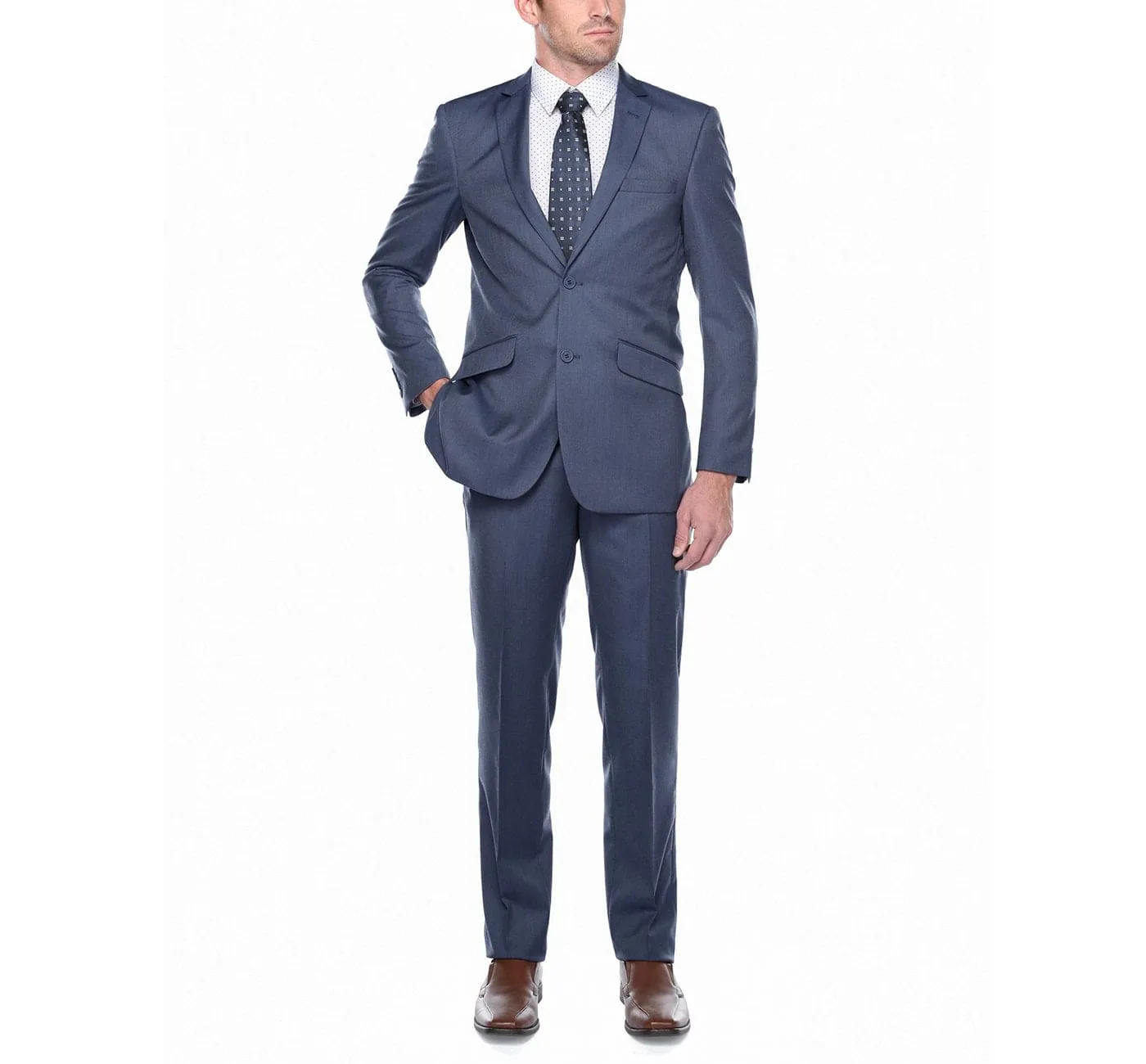 203-19 Men's 2-Piece Slim Fit Single Breasted Notch Lapel Suit sold by Alberto Nardoni product image thumbnail 2