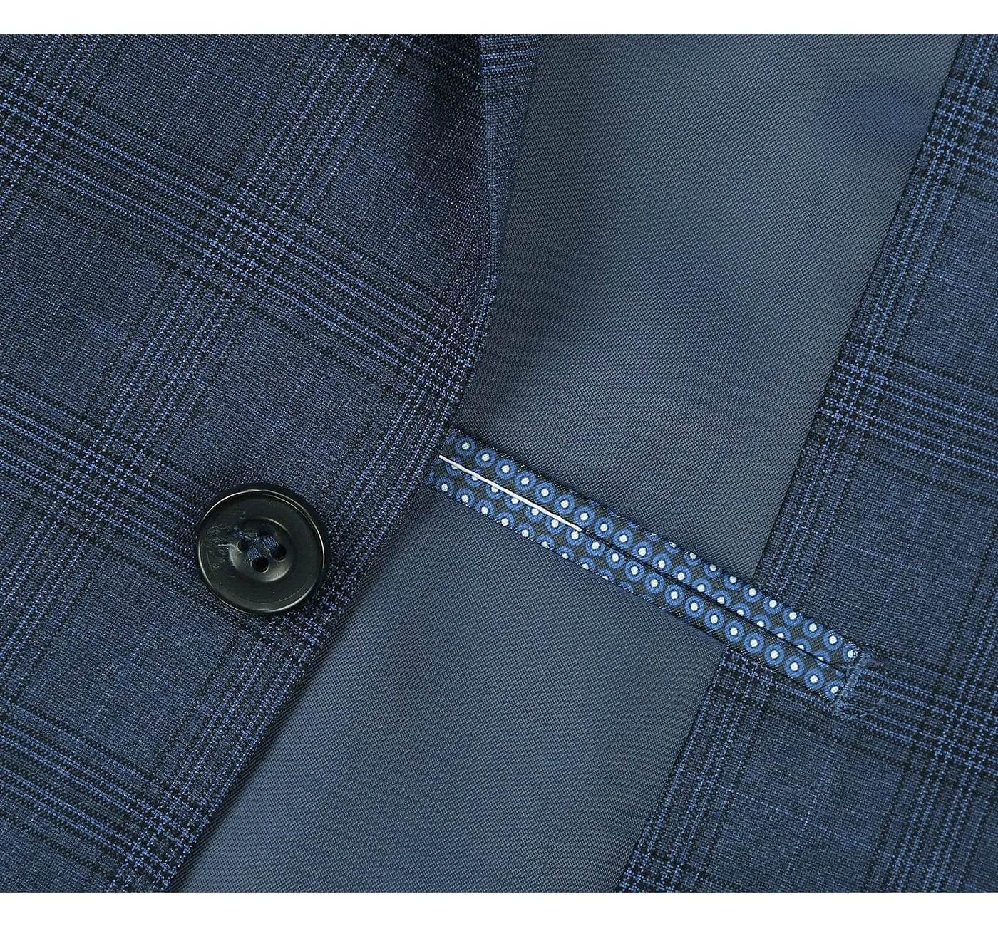 278-2 Men's 3-Piece Classic Fit Single Breasted Windowpane Suit sold by Alberto Nardoni product image thumbnail 4