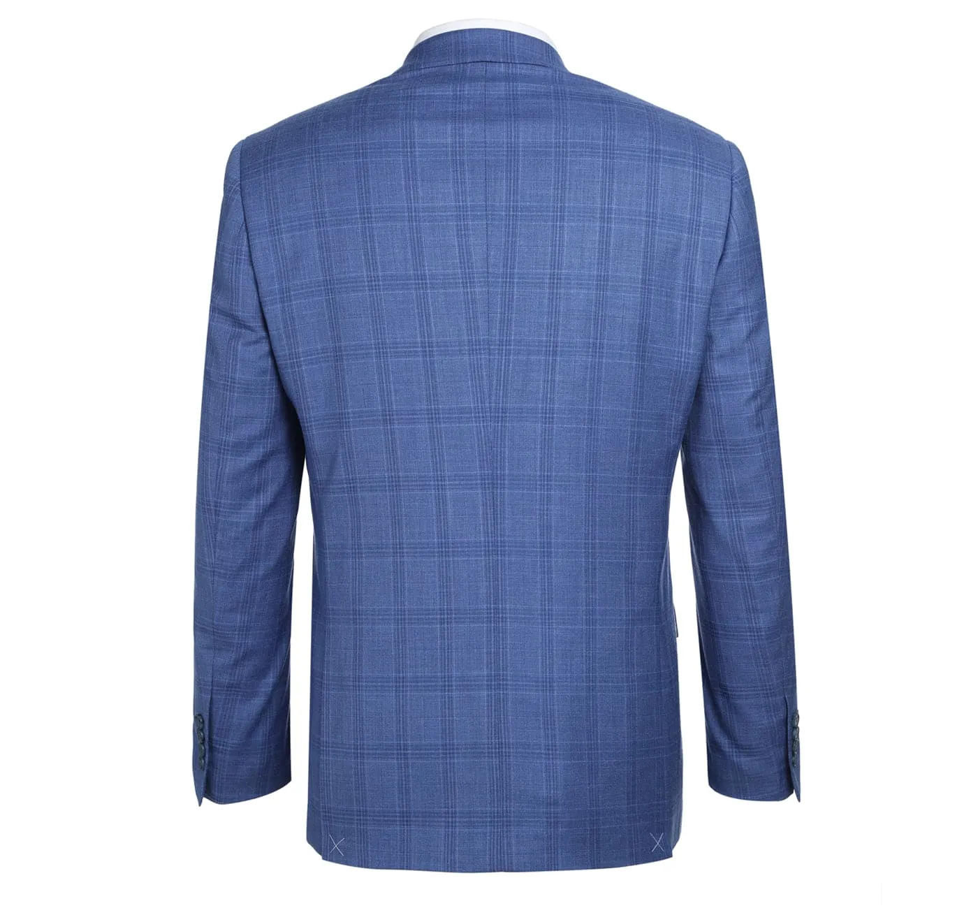 293-10 Men's 2-Piece Slim Fit Windowpane Check Dress Stretch Suit sold by Alberto Nardoni product image thumbnail 3