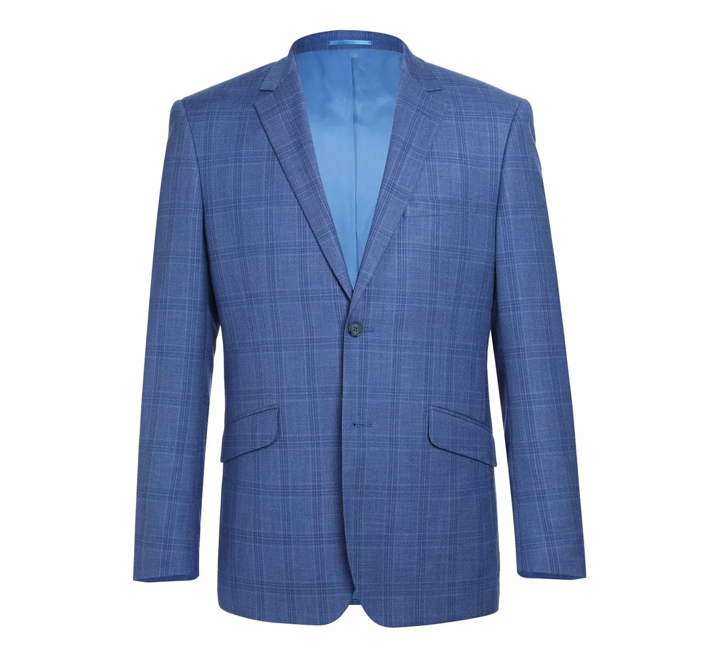 293-10 Men's 2-Piece Slim Fit Windowpane Check Dress Stretch Suit sold by Alberto Nardoni product image thumbnail 2