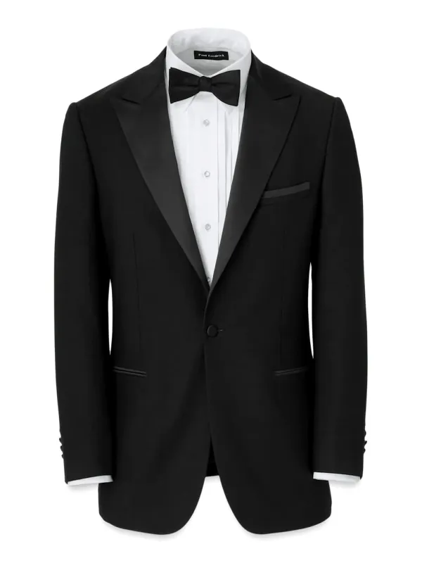 Mens Single Breasted Peak Lapel Tuxedo Jacket Black sold by Alberto Nardoni