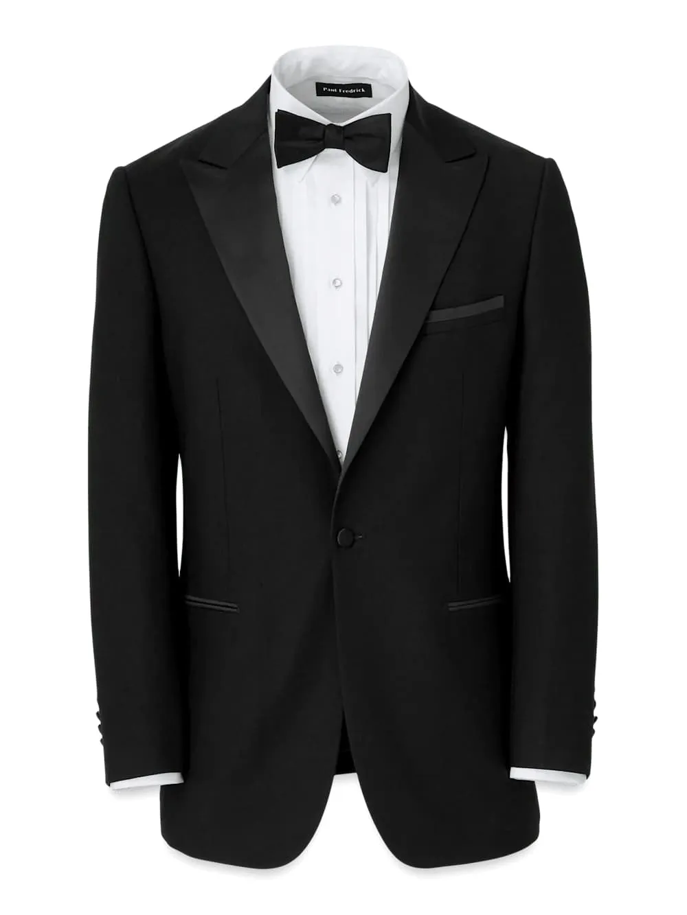 Mens Single Breasted Peak Lapel Tuxedo Jacket Black sold by Alberto Nardoni