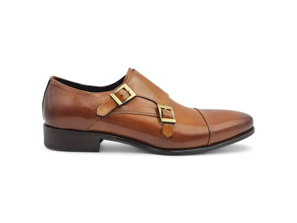 Classic Cap Toe Monk Strap Shoes for Men sold by Alberto Nardoni product image thumbnail 5