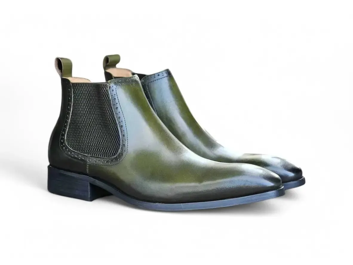 Men’s Hand-Burnished Leather Chelsea Boots sold by Alberto Nardoni product image thumbnail 3