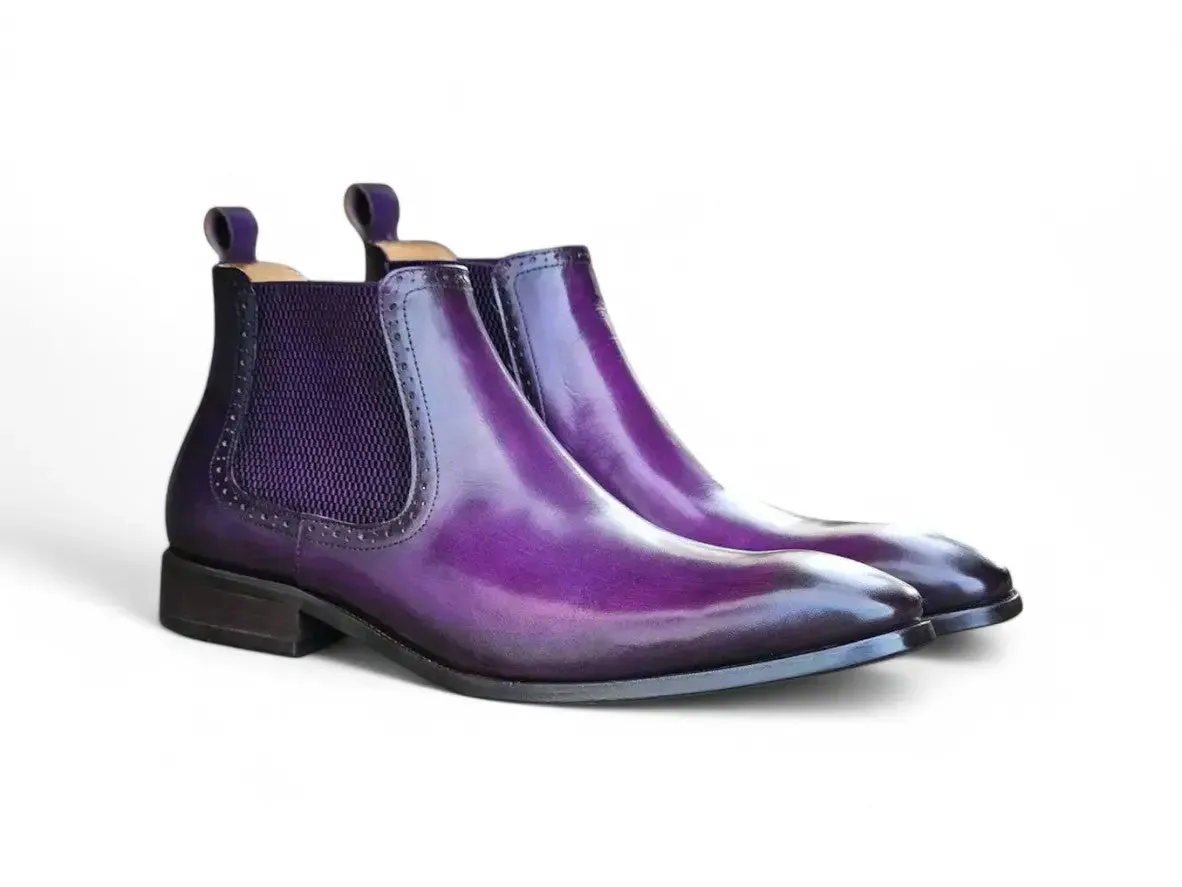 Men’s Hand-Burnished Leather Chelsea Boots sold by Alberto Nardoni product image thumbnail 5
