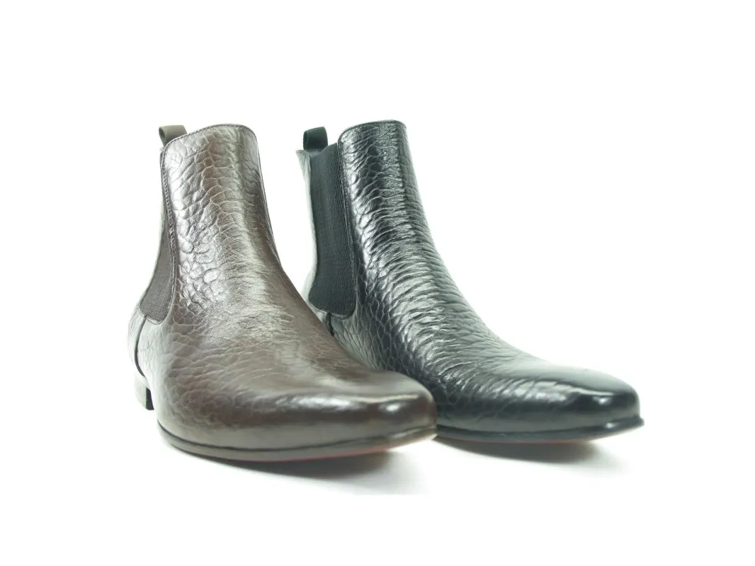 Men’s Textured Leather Chelsea Boots sold by Alberto Nardoni